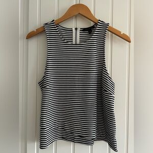 Banana republic black and white striped tank